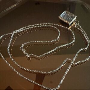 14k gold long rope necklace ( Vintaged )